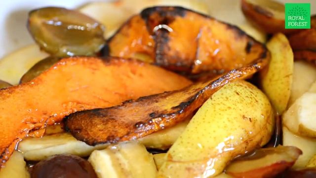 Карамелизованные фрукты с тыквой и диким рисом. Candied Pumpkin with Friuits and wild Rice. смотреть онлайн