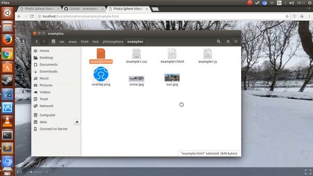 Ubuntu 16.04 - Display image 360 degree (photospehere) on localhost with photosphere viewer смотреть онлайн