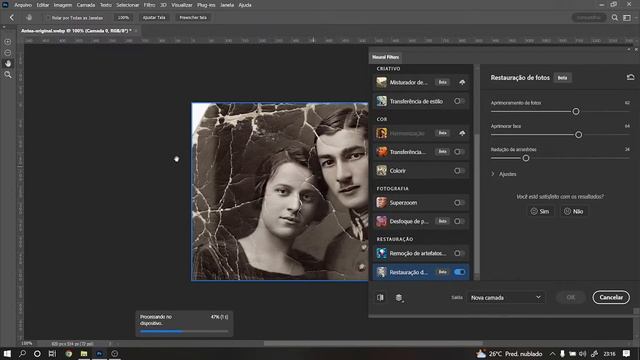 RESTAURAÇÃO DE FOTOS NEURAL FILTERS смотреть онлайн