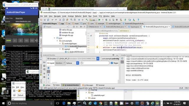 Development with Android Studio and OpenGL Native Code - JNI смотреть онлайн