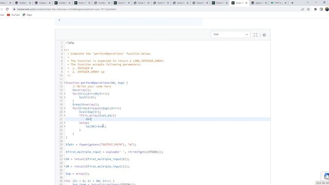 PHP Turing Coding Challenge: Array Sum Operation смотреть онлайн