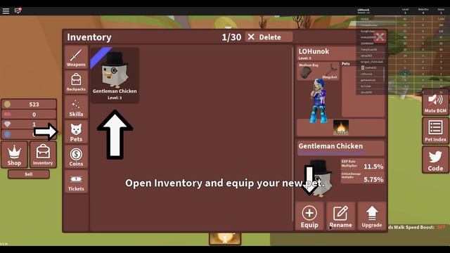 Roblox - УБЕЙ КУРИЦУ ЧТОБЫ ПОЛУЧИТЬ ДЕНЬГИ И ГЕМЫ! Hunting Simulator смотреть онлайн