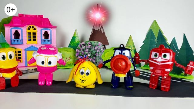Играем: РОБОТЫ-ПОЕЗДА и Суровый вулкан. Спасаем дом Ляксы-Кляксы смотреть онлайн