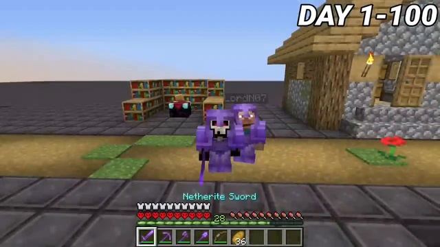 WE SURVIVED 100 DAYS IN NETHERITE ONLY WORLD IN MINECRAFT HARDCORE | LORDN GAMING смотреть онлайн