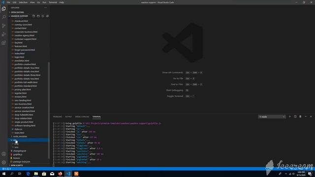 How to installing npm and run gulp in the saasbox template смотреть онлайн