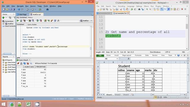 SQL Tutorial in Oracle - 5 Column Alias with Order By смотреть онлайн