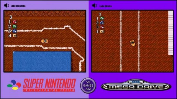 Micro Machines(Super Nintendo VS Sega Genesis)side by side comparison