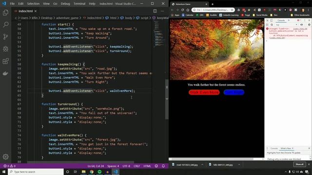 Introduction to JavaScript and Making the Adventure Game [Part 5] смотреть онлайн