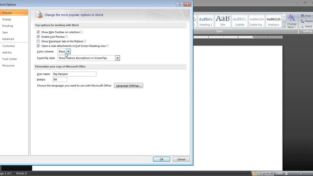 Color Scheme Change in MS Office Word, Excel, Powerpoint 2007 Version смотреть онлайн