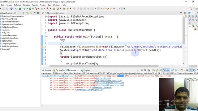 FileNotFound Exception in Java|Exception Handling смотреть онлайн