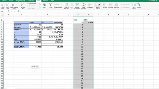 LCOE and Monte Carlo Simulation in Excel 2016 смотреть онлайн