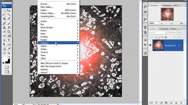 Видео урок по фотошопу - Абстракция. Светящийся шар. смотреть онлайн