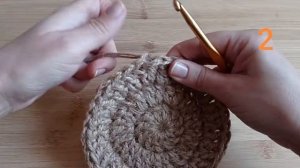 А так вы вязали? Бесшовное соединение. Столбики с накидом по кругу.