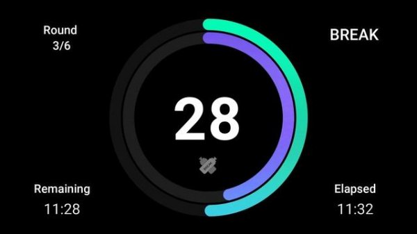 Boxing Timer / 6 Rounds (Fight 3 min x 1 min Break)