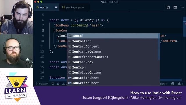 How to use Ionic with React (with Mike Hartington) — Learn With Jason смотреть онлайн