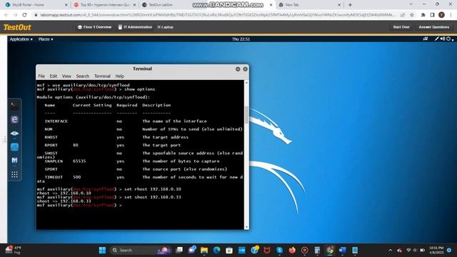 10.3.6 Perform and Analyze a SYN Flood Attack смотреть онлайн