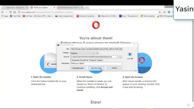 How To Download And Install Opera mini Browser in PC in Windows 10, 8, 8.1, 7 easily step by step смотреть онлайн