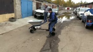 Строительная тачка на электро тяге с которой хочется работать весь день! (720p)