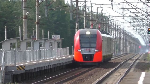 Самые быстрые поезда России - "Сапсаны" на скорости 200 км/ч! "Ласточки" на скоростях 140-160 км/ч! смотреть онлайн