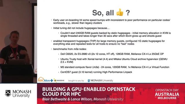 Building a GPU-enabled OpenStack Cloud for HPC - Blair Bethwaite & Lance Wilson, Monash University смотреть онлайн