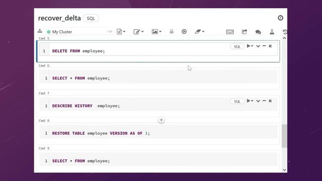 Delta time travel - recover deleted data. смотреть онлайн