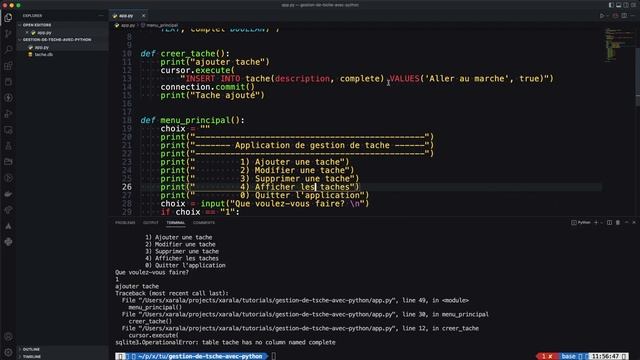 CREER UNE APPLICATION AVEC PYTHON ET SQLITE3 смотреть онлайн