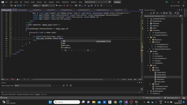 ASP.NET Core Tutorial – Full Auction App