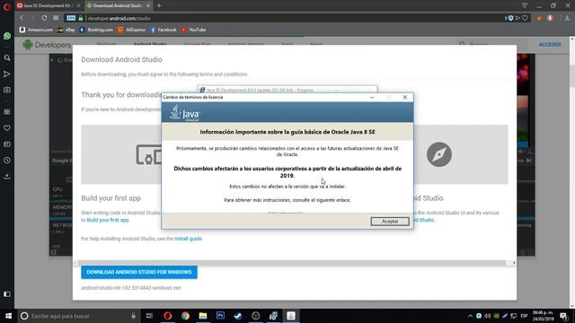 COMO DESCARGAR E INSTALAR ANDROID STUDIO Y JAVA JDK 8 смотреть онлайн
