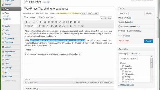 WordPress: How to link to old blog posts when writing a new one смотреть онлайн