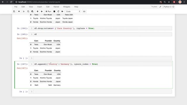 Pandas Series: Part(6): Adding/Deleting Rows and Columns in DataFrames смотреть онлайн