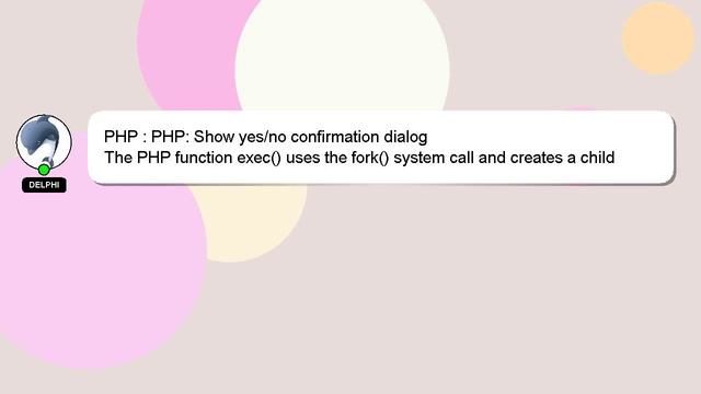 PHP : PHP: Show yes/no confirmation dialog смотреть онлайн