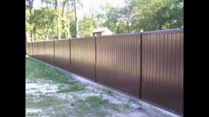 Красивые заборы из профнастила и профлиста своими руками