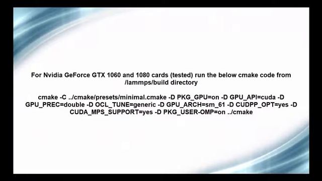 Installing LAMMPS with GPU and CUDA support on Linux (+extras) смотреть онлайн