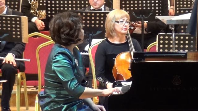 Л.Бетховен "Фантазия для хора и фортепиано с оркестром". Солистка Ж.Сулейманова. 12.01.2018 смотреть онлайн