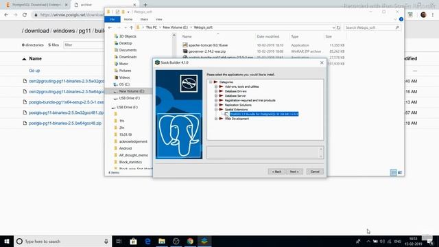 Installation postgreSQL & postGIS смотреть онлайн