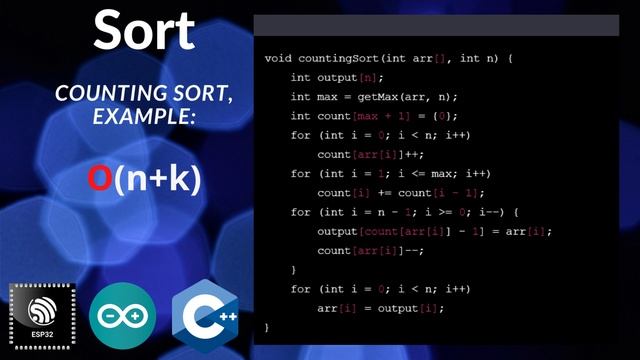 Counting sort / C++, Arduino, ESP32, ESP8266, STM, AVR смотреть онлайн