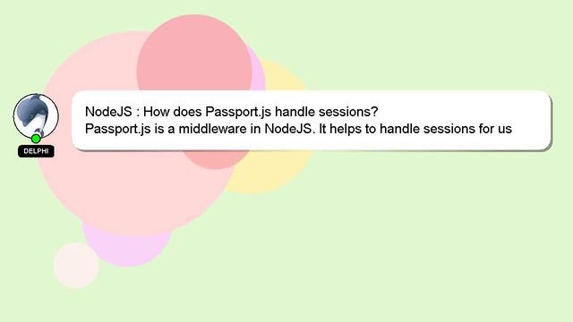 NodeJS : How does Passport.js handle sessions? смотреть онлайн