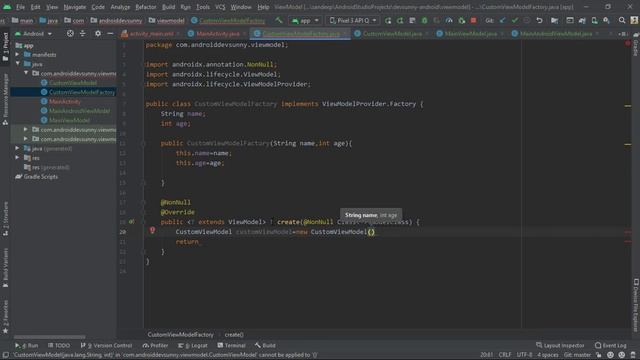 VM 3 How to create ViewModel with parameterized constructor ViewModelProvider.Factory | Android смотреть онлайн