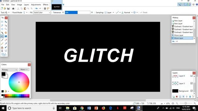 HOW TO DO GLITCH TEXT IN PAINT.NET 2019 смотреть онлайн
