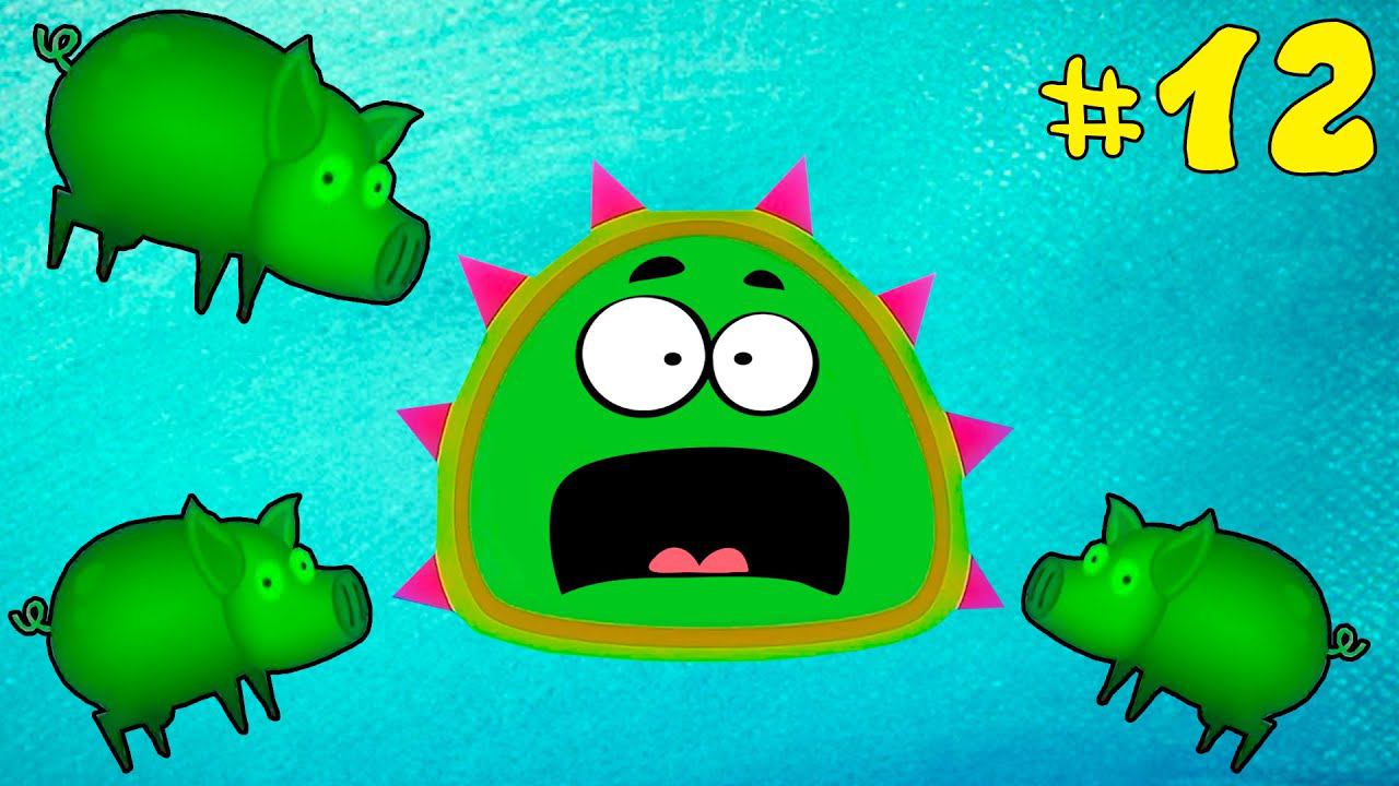 Лизун СЛИЗНЯК захватывает мир #12. Глазастик съел всех на земле. Серия 1. Игра Mutant Blobs Attack смотреть онлайн