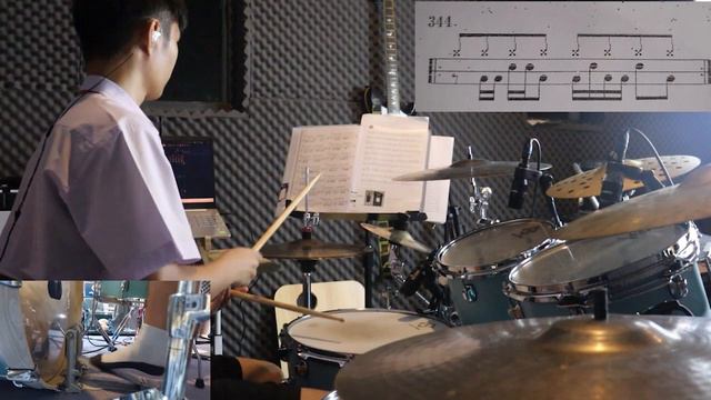 Eighth notes on ride cymbals,hi-hat quarter notes [337-350] смотреть онлайн