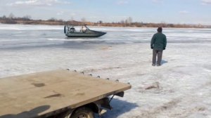 Погрузка-выгрузка аэролодки, первый выезд.
