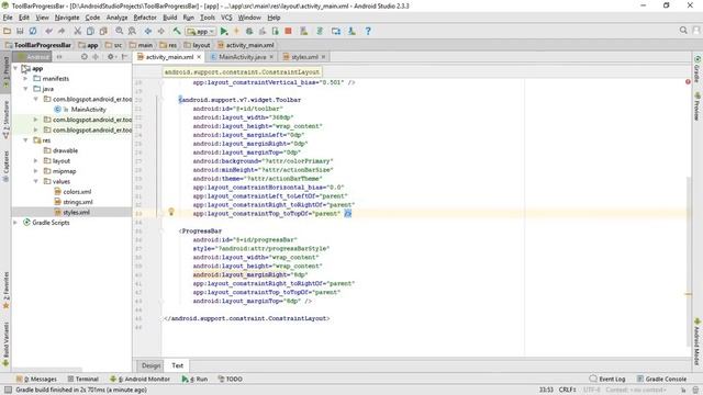 Add ProgressBar in android.support.v7.widget.Toolbar смотреть онлайн