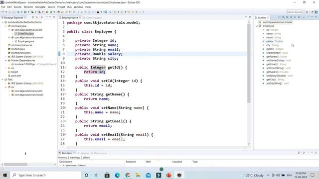 How To Use @Getter And @Setter Annotations With Project Lombok ? | KK JavaTutorials смотреть онлайн