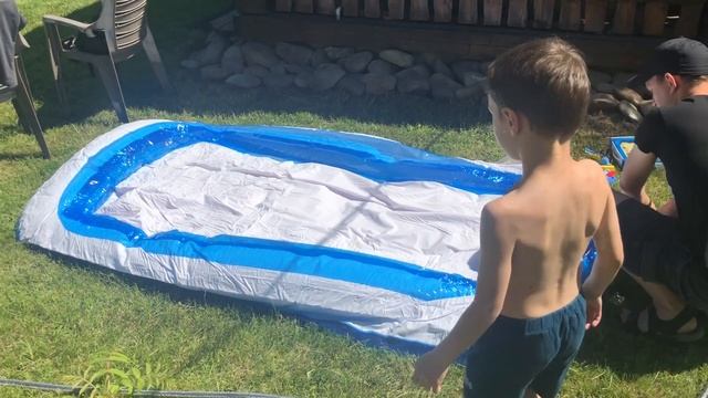 Как надуть бассейн без насоса смотреть онлайн