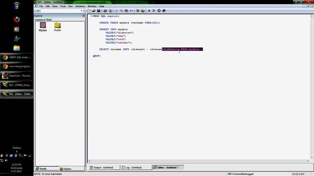 Part 1: Using Proc SQL to create and use arrays in macros in SAS. смотреть онлайн