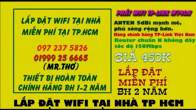 Lắp đặt wifi tại nhà tp-link 740N смотреть онлайн