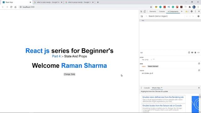 React JS for beginners Part 4:- State and Props смотреть онлайн