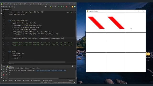 Tic Tac Toe Game with Python | Simple GUI Tic Tac Toe | Part 2 | Game dev with PYGAME |Crazy Coder смотреть онлайн