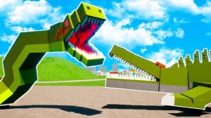 БЕЗУМНАЯ БИТВА! ОГРОМНАЯ ЛЕГО АНАКОНДА ПРОТИВ ГИГАНТСКОГО КРОКОДИЛА! УГАР В БРИК РИГС (Brick Rigs)